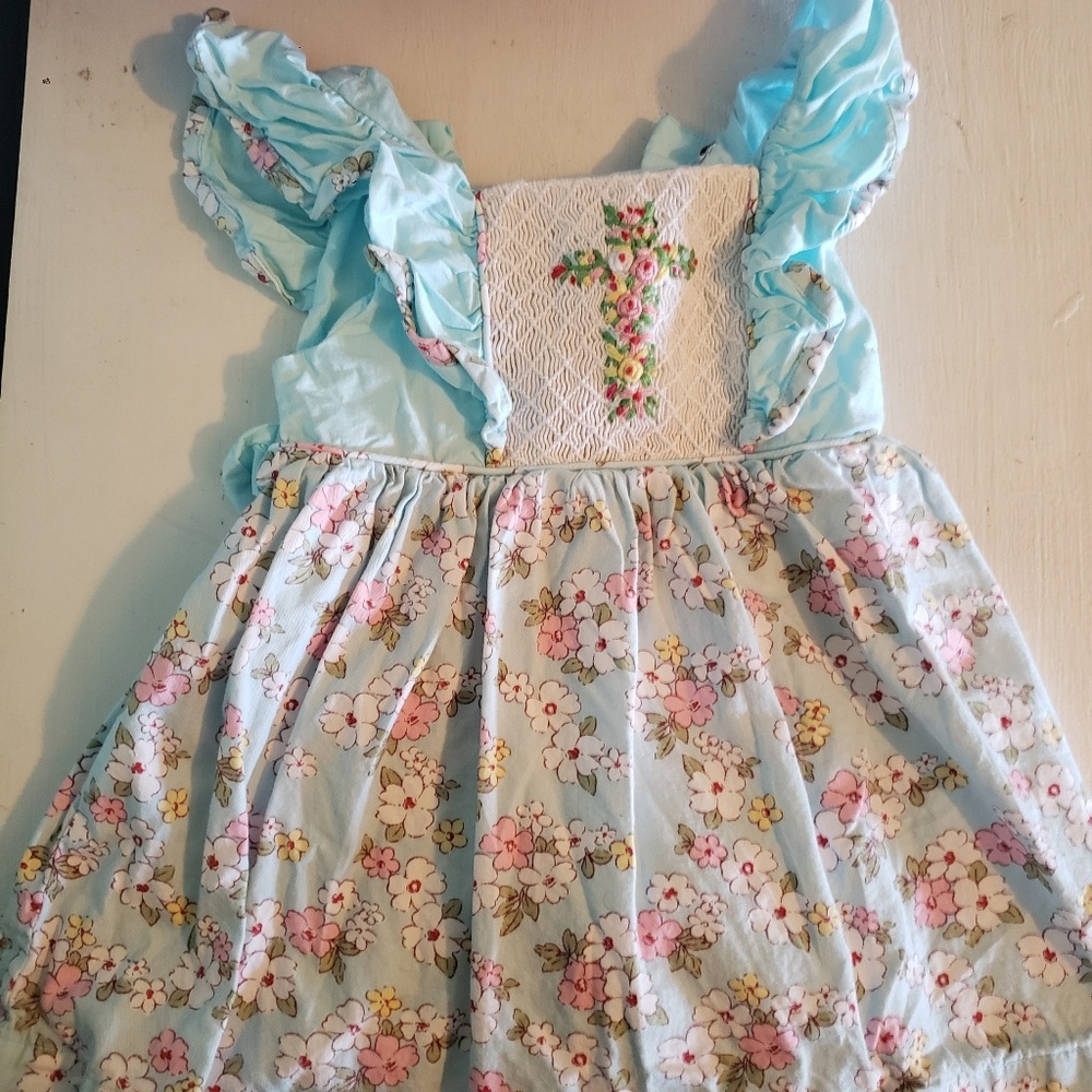 Cross pinafore dress